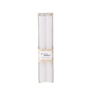 Bougies chandelle lisses en cire naturelle x4 – Blanc