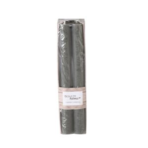 Bougies chandelle lisses en cire naturelle x4 – Gris