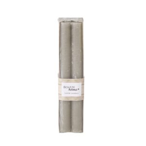 Bougies chandelle lisses en cire naturelle x4 – Gris