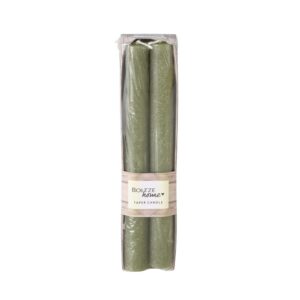 Bougies chandelle lisses en cire naturelle x4 – Vert