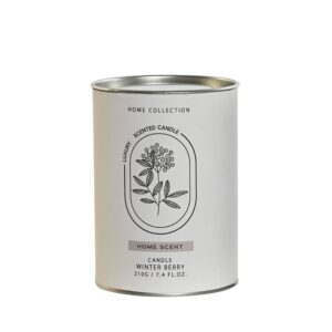 Bougie parfumée en pot de verre opaque – Baies