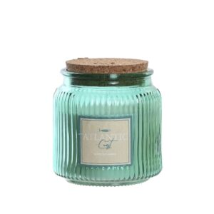 Bougie parfumée en pot de verre strié – ‘Atlantic Coast’