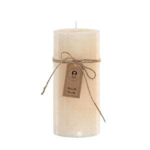 Bougie pilier parfumée cire naturelle texturée – Vanille