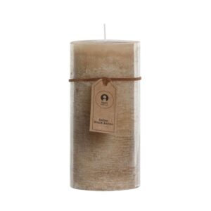 Bougie pilier parfumée cire naturelle texturée – Ambre