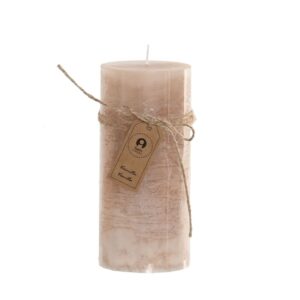 Bougie pilier parfumée cire naturelle texturée – Vanille