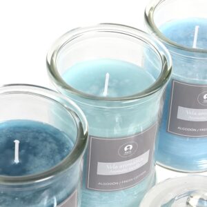 Bougie parfumée en pot de verre – Coton