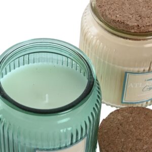 Bougie parfumée en pot de verre strié – ‘Atlantic Coast’