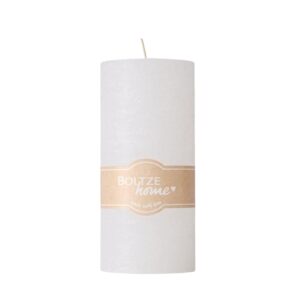 Bougie pilier en cire naturelle texturée – Blanc