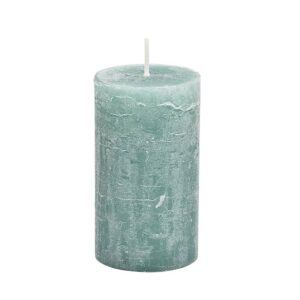 Bougie pilier en cire naturelle texturée – Vert