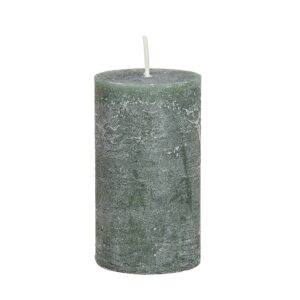 Bougie pilier en cire naturelle texturée – Vert