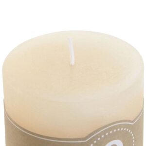 Bougie pilier en cire naturelle lisse – Ecru