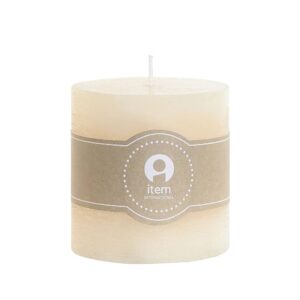 Bougie pilier en cire naturelle lisse – Ecru