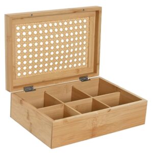 Boîte de rangement déco en bois – 6 compartiments
