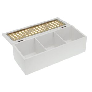 Boîte de rangement déco en bois – 3 compartiments