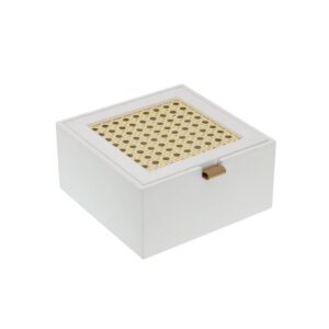Boîte de rangement déco en bois – 4 compartiments