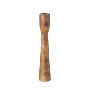 Bougeoir en bois et métal, bougie chandelle – 40cm