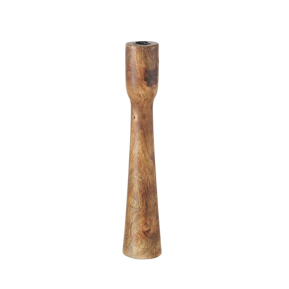 bougeoir en bois de manguier pour bougie chandelle fine, 40cm
