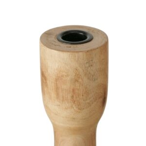 Bougeoir en bois et métal, bougie chandelle – 30cm