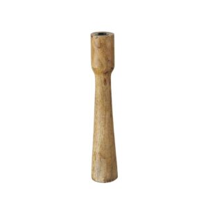 Bougeoir en bois et métal, bougie chandelle – 40cm