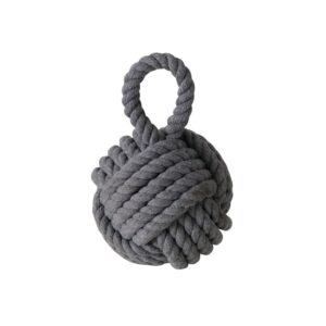 Butoir cale-porte en corde – Nœud marin gris, 23cm