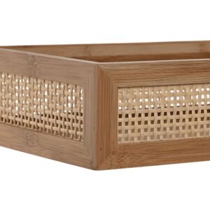 Vide-poches en bambou et rotin ajouré – 26cm