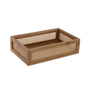 Vide-poches en bambou et rotin ajouré – 26cm