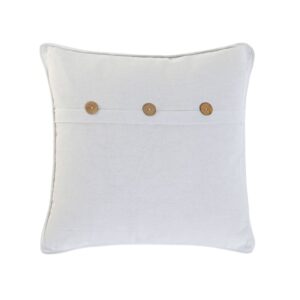 Coussin déco pour canapé en coton blanc – 45×45