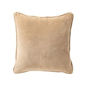 Coussin déco pour canapé en coton beige – 45×45