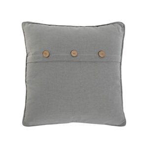 Coussin déco pour canapé en coton gris – 45×45