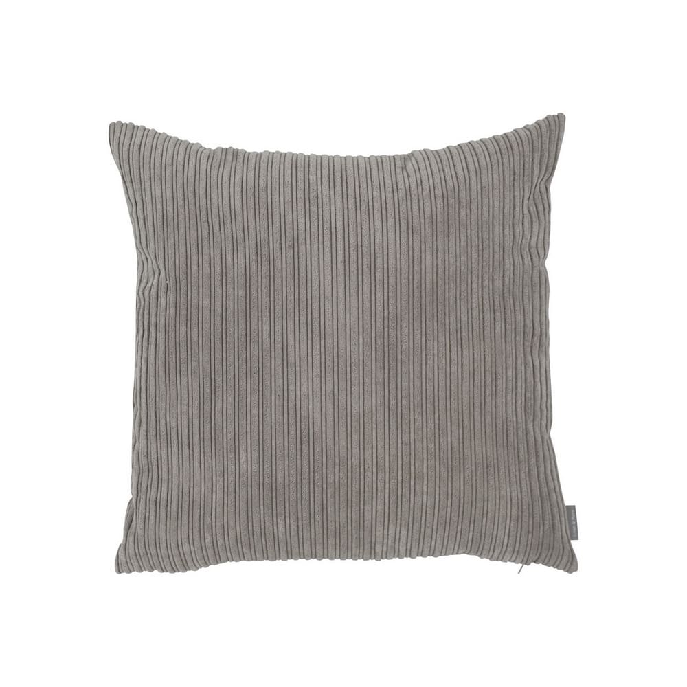 Coussin décoratif pour canapé velours côtelé marron glacé, 45x45cm
