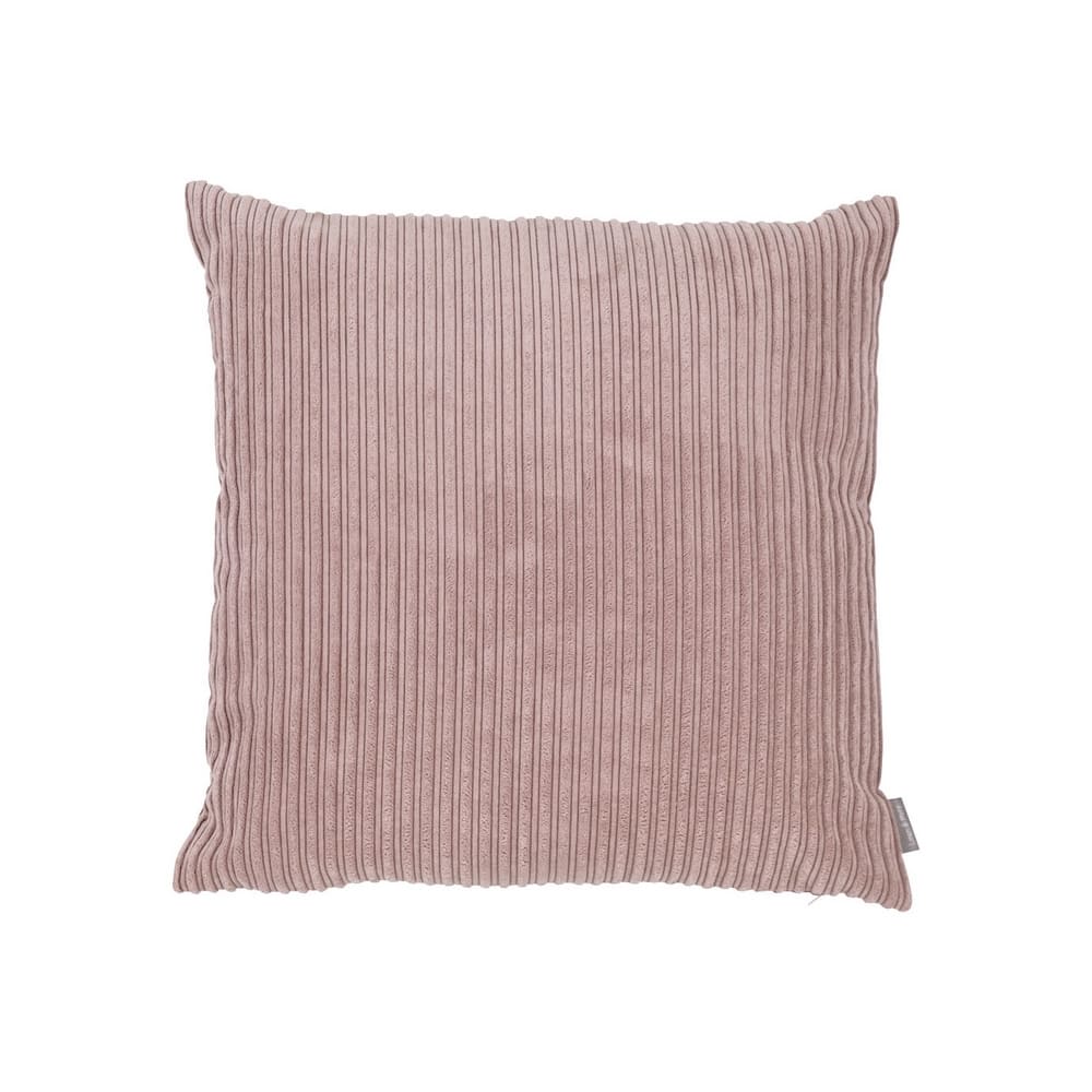 Coussin décoratif pour canapé velours côtelé vieux rose, 45x45cm