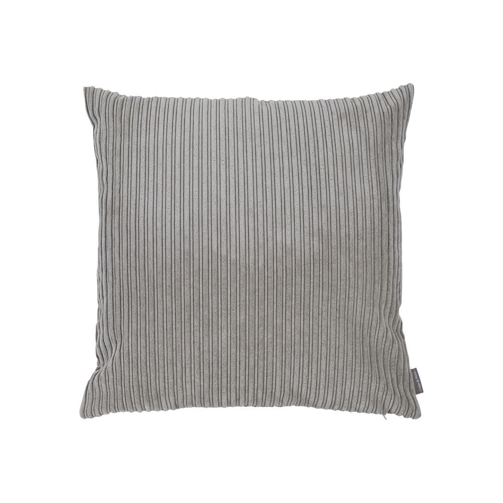 Coussin décoratif pour canapé velours côtelé taupe, 45x45cm
