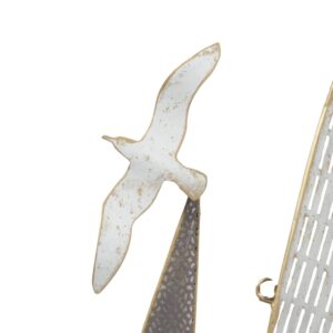 Décoration murale en métal – Six bateaux 109cm