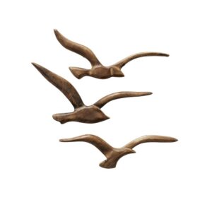 Décoration murale en bois – Trois mouettes 37cm