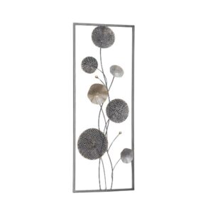 Décoration murale en métal – Tiges en fleurs 74cm
