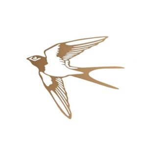 Décoration murale extérieur en métal – Hirondelle 30cm