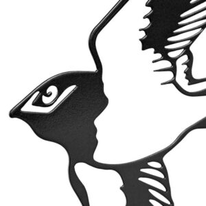 Décoration murale extérieur en métal – Hirondelle 30cm