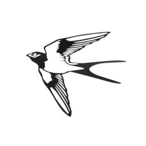 Décoration murale extérieur en métal – Hirondelle 30cm
