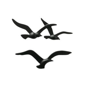 Décoration murale extérieur en aluminium – 3 Mouettes