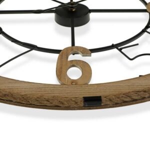 Horloge murale en bois et métal – Diamètre 70cm