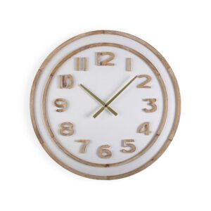 Horloge murale en bois et métal – Diamètre 60cm