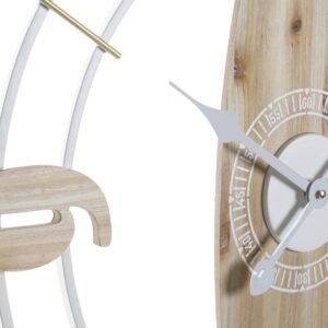 Horloge murale en bois et métal – Diamètre 60cm