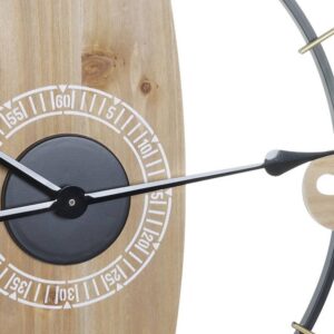 Horloge murale en bois et métal – Diamètre 60cm