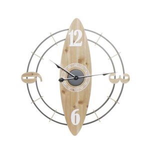 Horloge murale en bois et métal – Diamètre 60cm