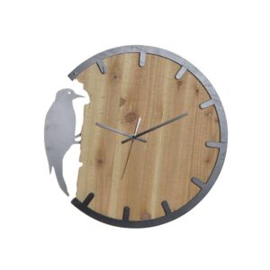Horloge murale en bois et métal – Diamètre 50cm