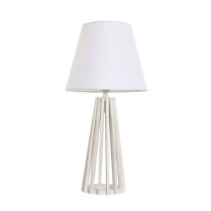 Lampe de table à poser pied en bois blanchi – 61cm