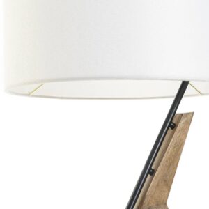 Lampe de table à poser pied bois et métal – 54cm