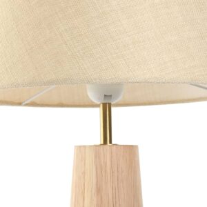 Lampe de table à poser pied en bois d’hévéa – 49cm