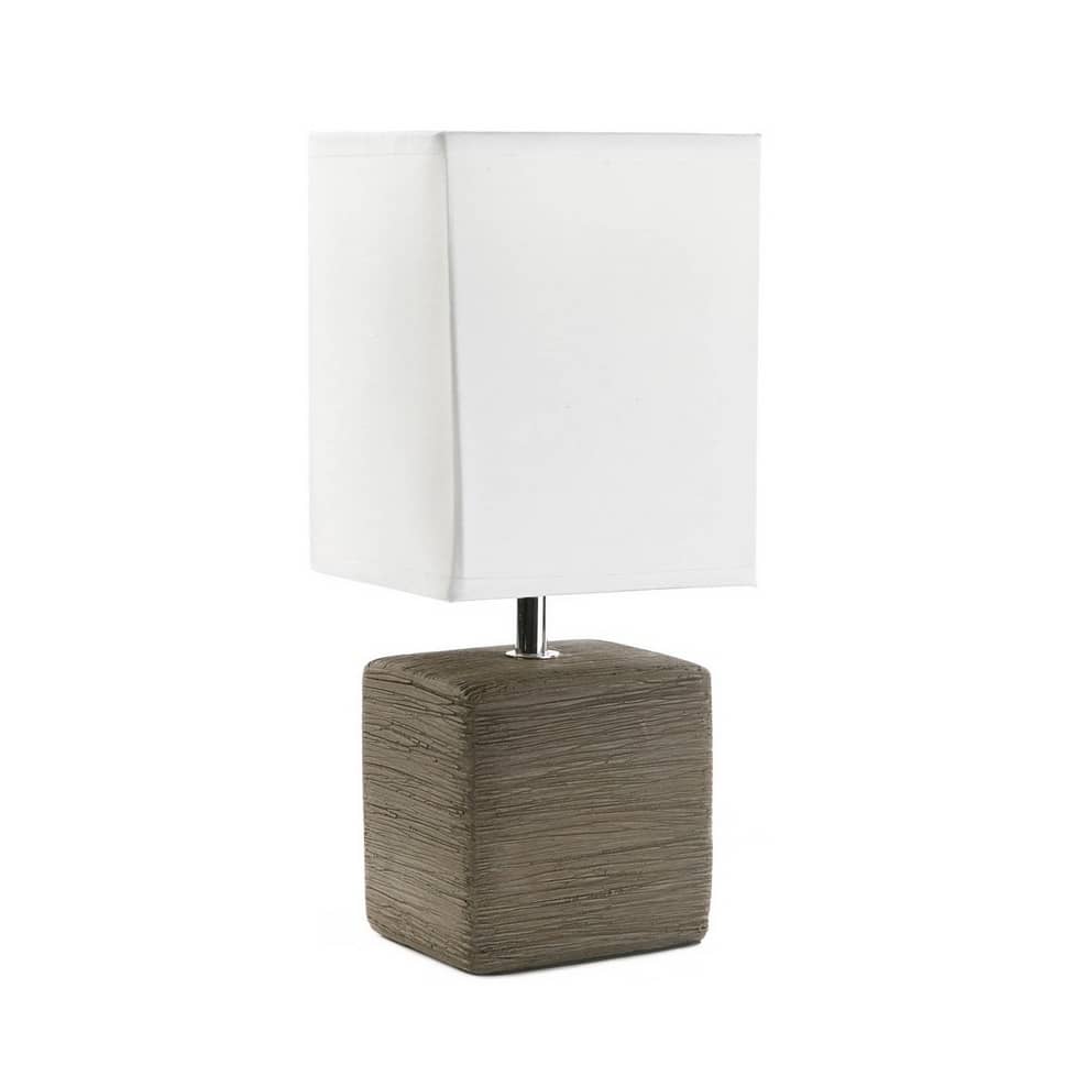 Lampe à poser pour table ou chevet de 30cm en céramique imitation bois