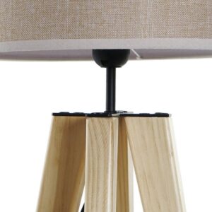 Lampe de table à poser pied en bois de pin – 69cm